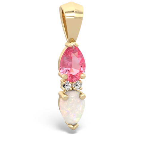 pink sapphire-opal bowtie pendant