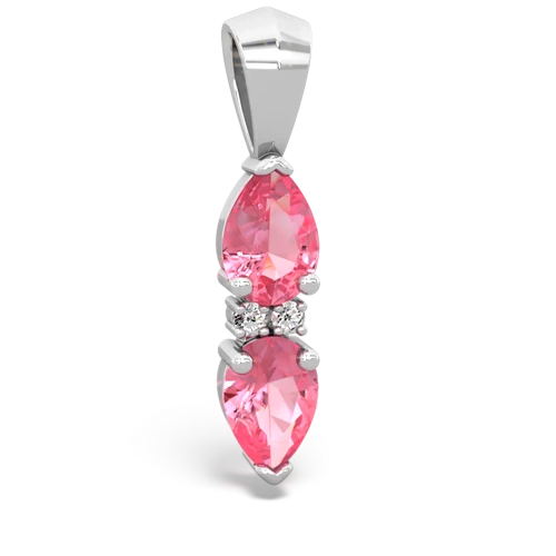 pink sapphire bowtie pendant