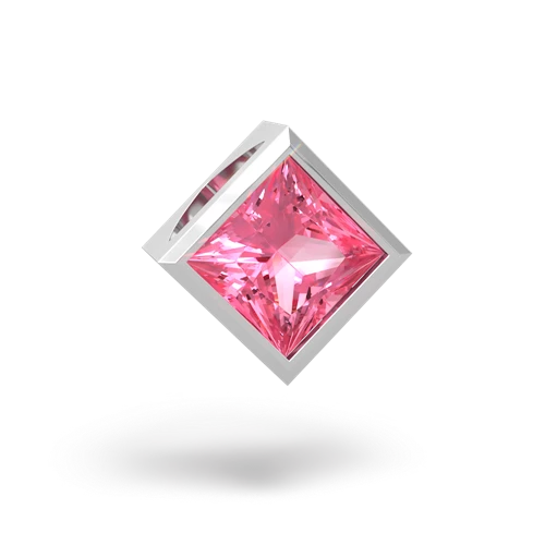 pink sapphire princess-slide pendant