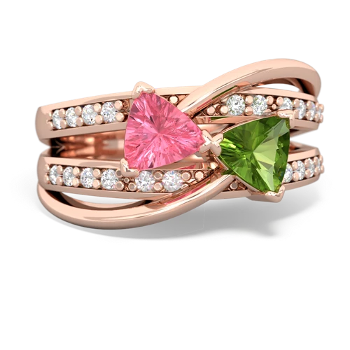 pink sapphire-peridot couture ring