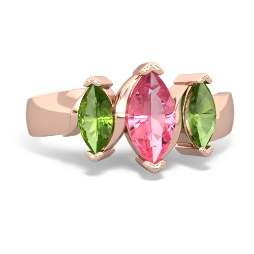 pink sapphire-peridot keepsake ring