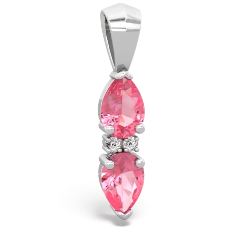 pink sapphire-pink sapphire bowtie pendant