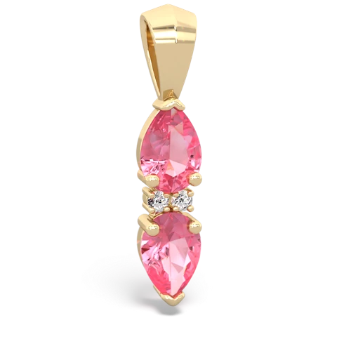 pink sapphire-pink sapphire bowtie pendant