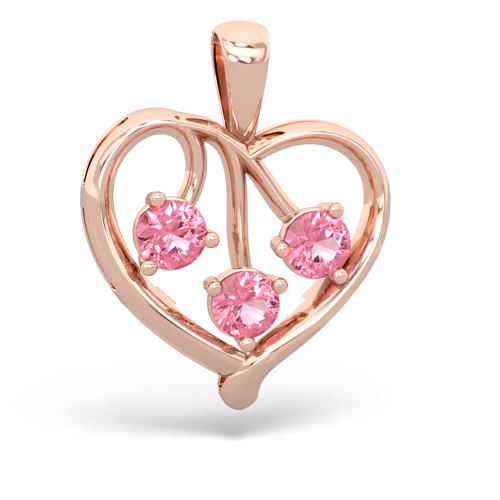 citrine-peridot love heart pendant