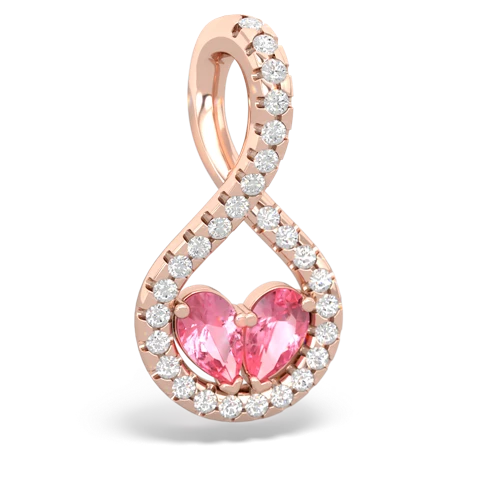 pink sapphire-pink sapphire pave twist pendant