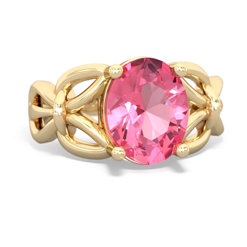 pink sapphire celtic ring