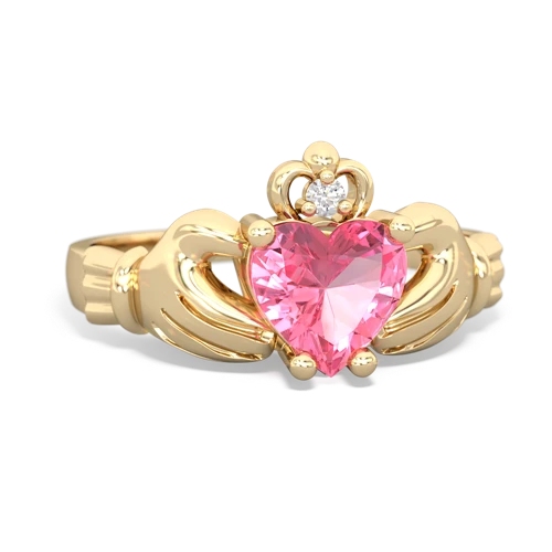 pink sapphire claddagh ring