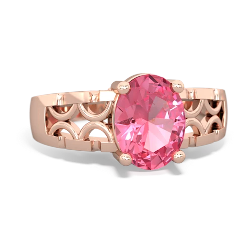 pink sapphire modern ring