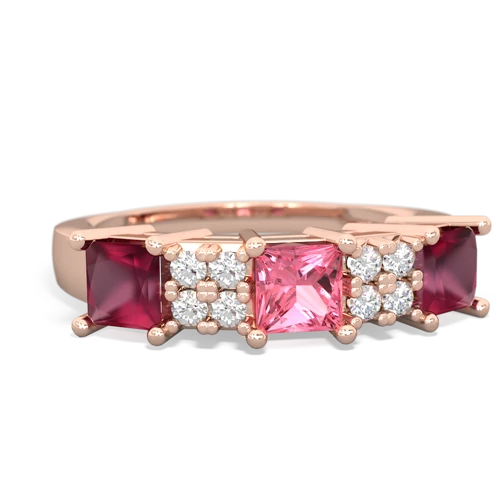 pink sapphire-ruby timeless ring