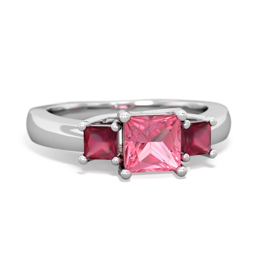 pink sapphire-ruby timeless ring