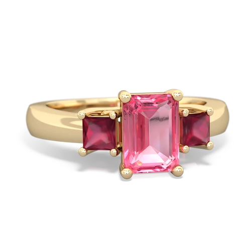 pink sapphire-ruby timeless ring