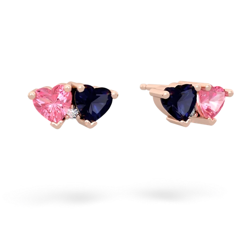 pink sapphire-sapphire  earrings