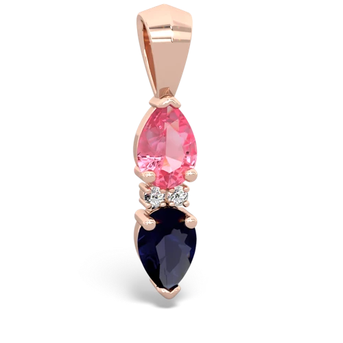 pink sapphire-sapphire bowtie pendant