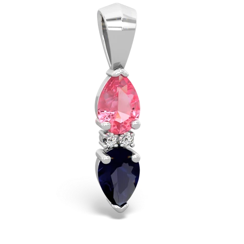 pink sapphire-sapphire bowtie pendant