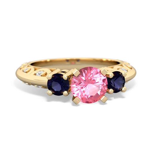 pink sapphire-sapphire engagement ring