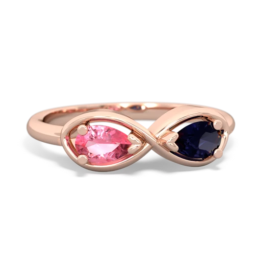 pink sapphire-sapphire infinity ring