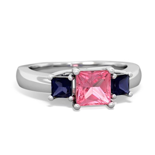 pink sapphire-sapphire timeless ring