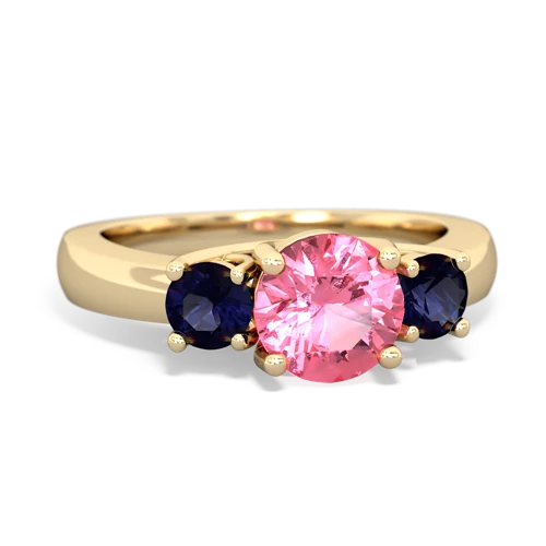 pink sapphire-sapphire timeless ring