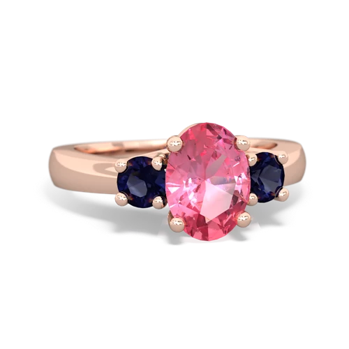 pink sapphire-sapphire timeless ring