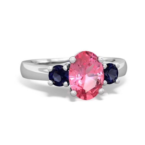 pink sapphire-sapphire timeless ring