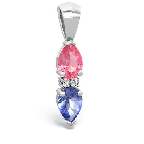 pink sapphire-tanzanite bowtie pendant