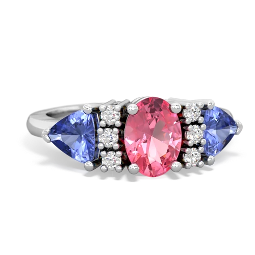 pink sapphire-tanzanite timeless ring