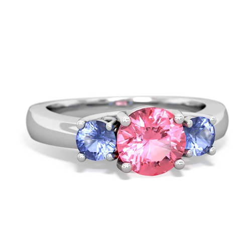 pink sapphire-tanzanite timeless ring