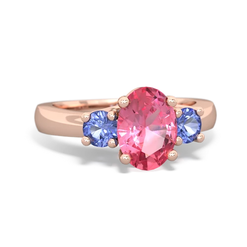 pink sapphire-tanzanite timeless ring