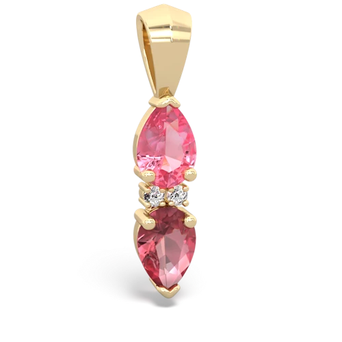 pink sapphire-tourmaline bowtie pendant