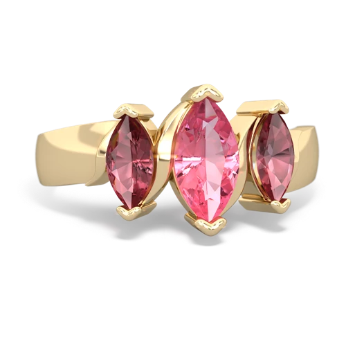 pink sapphire-tourmaline keepsake ring