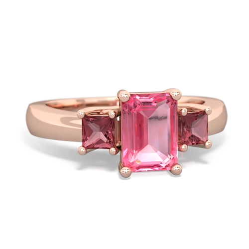 pink sapphire-tourmaline timeless ring