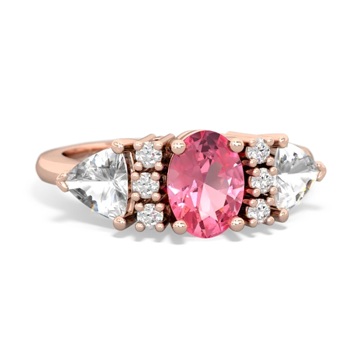 pink sapphire-white topaz timeless ring