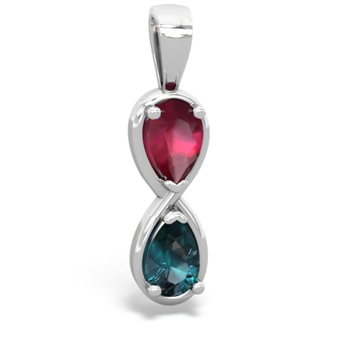 ruby-alexandrite infinity pendant