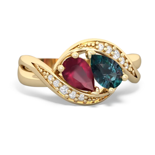 ruby-alexandrite keepsake curls ring