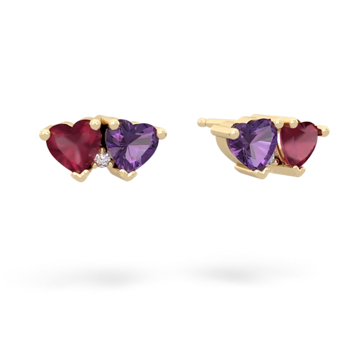 ruby-amethyst  earrings