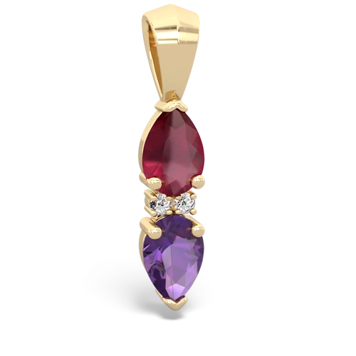 ruby-amethyst bowtie pendant