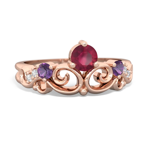 ruby-amethyst crown keepsake ring