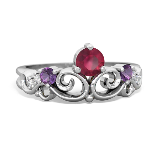 ruby-amethyst crown keepsake ring