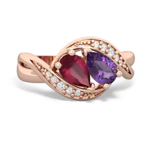 ruby-amethyst keepsake curls ring