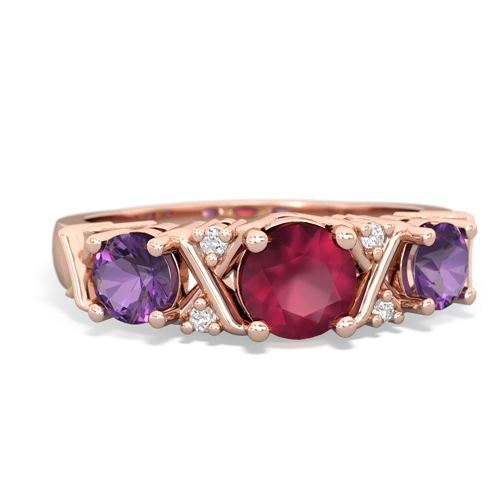 ruby-amethyst timeless ring