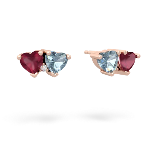 ruby-aquamarine  earrings