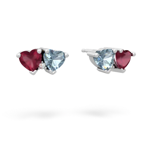 ruby-aquamarine  earrings