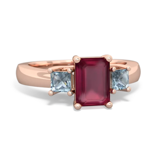 ruby-aquamarine timeless ring