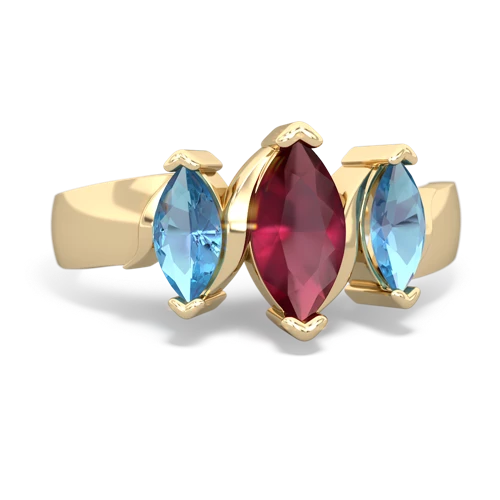 ruby-blue topaz keepsake ring