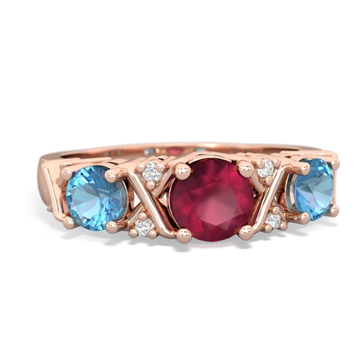 ruby-blue topaz timeless ring