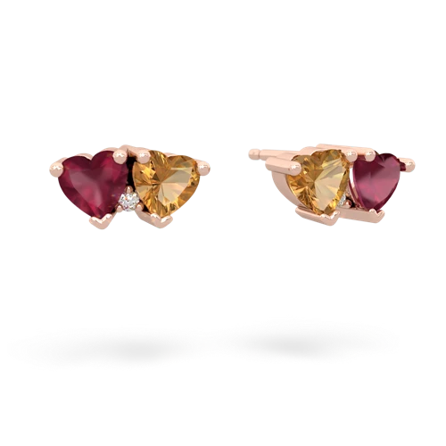 ruby-citrine  earrings