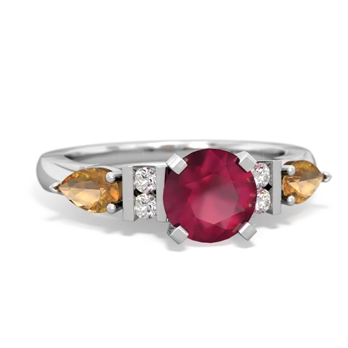 ruby-citrine engagement ring