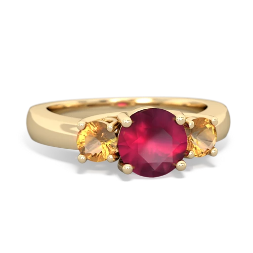 ruby-citrine timeless ring