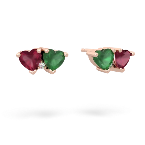 ruby-emerald  earrings