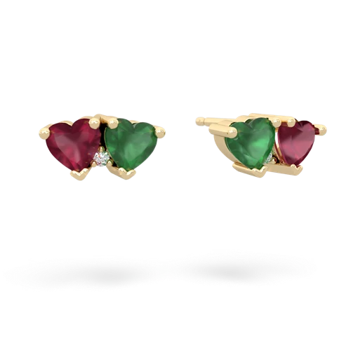 ruby-emerald  earrings